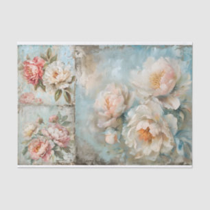 Papel De Seda Una pintura grande y dos Rosas más pequeñas y herm