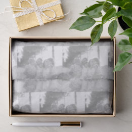 Papel De Seda Una plantilla de foto en blanco y negro personaliz