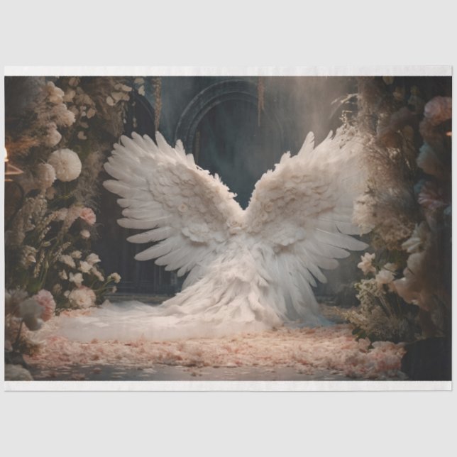 Papel De Seda Una serie de ángel blanco Diseño 10 (Anverso)