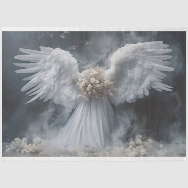 Papel De Seda Una serie de ángel blanco Diseño 4 (Anverso)