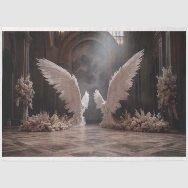 Papel De Seda Una serie de ángel blanco Diseño 7 (Anverso)