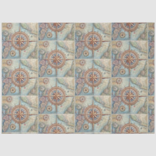 Papel De Seda Una serie de brújula náutica diseño 22
