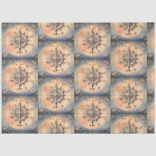 Papel De Seda Una serie de brújula náutica diseño 24