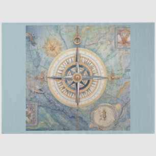 Papel De Seda Una serie de brújula náutica diseño 8