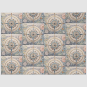 Papel De Seda Una serie de brújulas náuticas Diseño 14