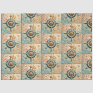 Papel De Seda Una serie de brújulas náuticas Diseño 20