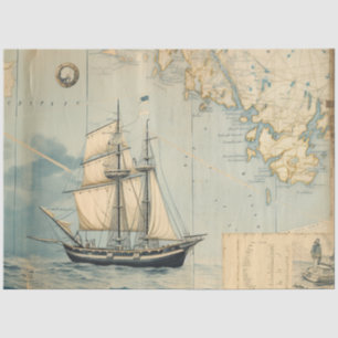 Papel De Seda Una serie de diseño de mapas náuticos 3