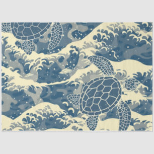 Papel De Seda Una serie de diseño de tortuga marina 2