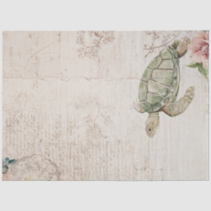 Papel De Seda Una serie de diseño de tortuga vintage #3