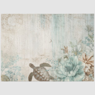 Papel De Seda Una serie de diseño de tortuga vintage #6