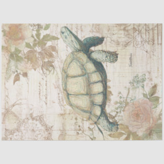 Papel De Seda Una serie de diseño de tortuga vintage #8
