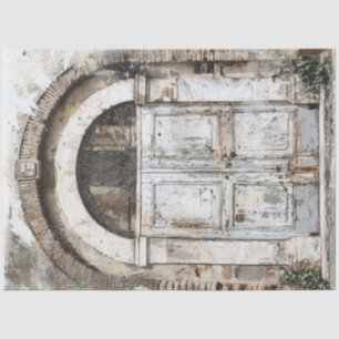 Papel De Seda Una serie de puertas rústicas italianas Diseño #6