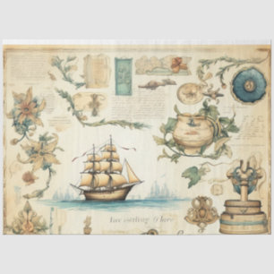 Papel De Seda Una serie náutica desaliñada Diseño 13
