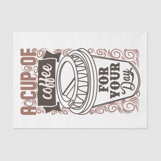 Papel De Seda Una taza de café para tu día (Anverso)