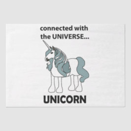 Papel De Seda Unicorn Conectado Con El Universo Unicornio