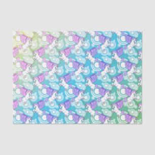 Papel De Seda Unicornio blanco y rosado
