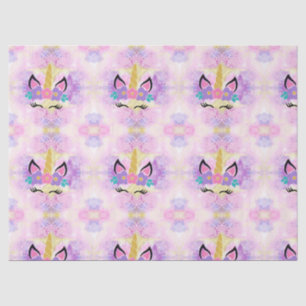 Papel De Seda Unicornio de acuarela