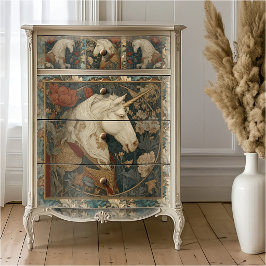 Papel De Seda Unicornio de estilo victoriano botánico William Mo
