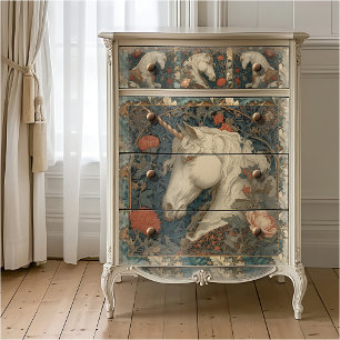 Papel De Seda Unicornio de estilo victoriano botánico William Mo