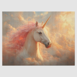 Papel De Seda Unicornio Majestuoso en Nubes de Decoupage de Atar
