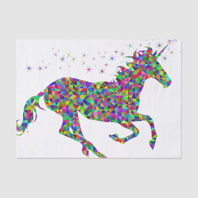 Papel De Seda Unicornio mosaico (Anverso)