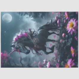Papel De Seda Unicornio oscuro