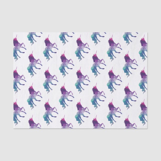Papel De Seda Unicornio Prancing brillante mágico (Anverso)