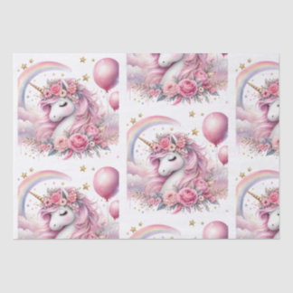 Papel De Seda Unicornio rosa