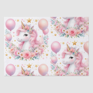 Papel De Seda Unicornio rosa