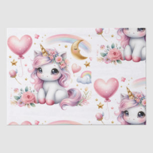 Papel De Seda Unicornio rosa
