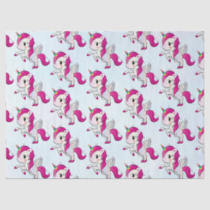 Papel De Seda Unicornio rosado con alas