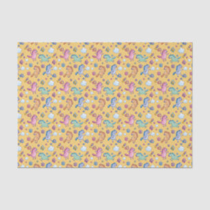Papel De Seda Unicornios caprichosos y flores de Bonito brillant
