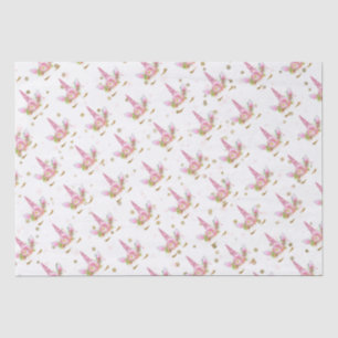 Papel De Seda Unicornios en flor
