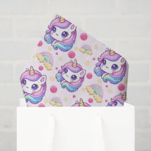 Papel De Seda Unicornios Rosados Bonitos