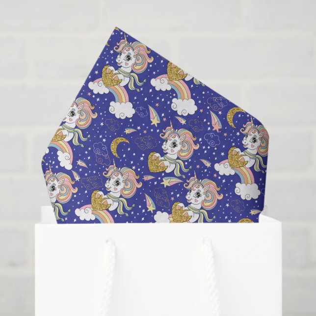 Papel De Seda Unicorns And Rainbows (Bolsa de regalo)