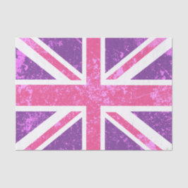 Papel De Seda Union Jack, púrpura y rosa