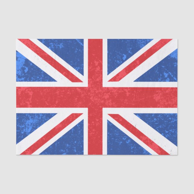Papel De Seda Union Jack, rojo y azul (Anverso)