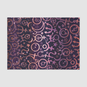 Papel De Seda Universo Espacial Planetario Brillante Morado
