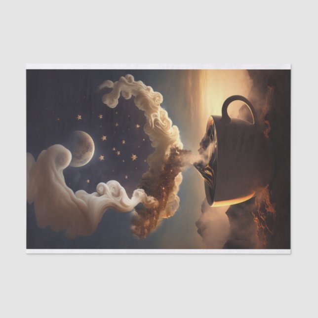 Papel De Seda Universo Java, Café Celestial (Anverso)