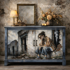 Papel De Seda Urban Bohemian Woman Neutral Tones decoupage