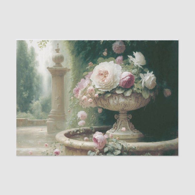Papel De Seda Urn del jardín francés (Anverso)