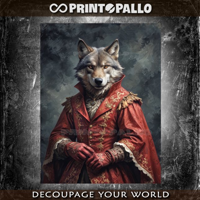 Papel De Seda Ussar Wolf con uniforme militar victoriano (Subido por el creador)