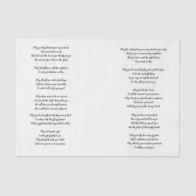 Papel De Seda Usted rezos #2 Decoupage (Anverso)