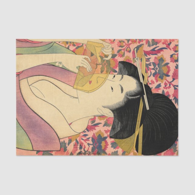 Papel De Seda Utamaro: Kushi (Comb). (Anverso)