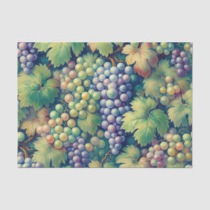 Papel De Seda Uvas Coloridas en el Patrón de Vid Decoupage