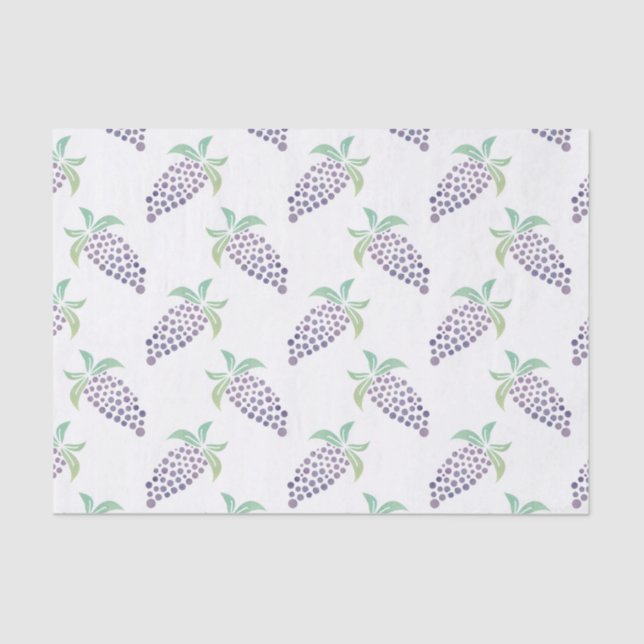 Papel De Seda Uvas de la acuarela (Anverso)