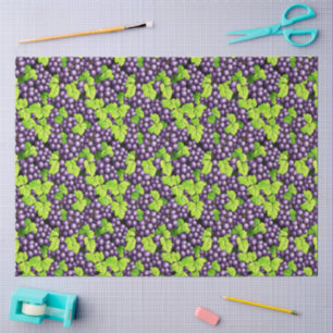 Papel De Seda Uvas Moradas en una Vid