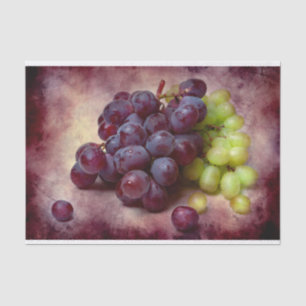 Papel De Seda Uvas Rojas Y Verdes