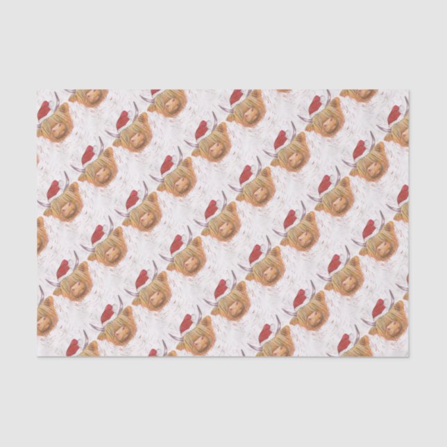 Papel De Seda vaca de la montaña del coo del navidad con el (Anverso)