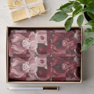 Papel De Seda Vaca de las Tierras Altas de Corazón Dorado Regalo
